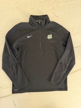 UNC Charlotte 49ers Men Large Black Nike Dry-Fit Quarter Zip Pullover NCAA